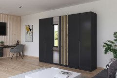 Lamella von Rauch Blue - Schlafzimmer weiß mit Lamellen Artisan Eiche