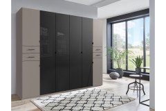 Danzig von Wimex - Kleiderschrank mit 4 Glastüren weiß