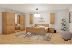 Lausanne von Wiemann - Bett 200x200 cm mit Nachtschränken Erle teilmassiv