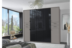 Danzig von Wimex - Kleiderschrank mit 4 Glastüren weiß