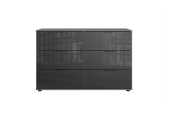 Danzig von Wimex - Kleiderschrank mit 4 Glastüren weiß