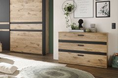 Raven von SchlafKONTOR - Schlafzimmer-Einrichtung Eiche - graphit