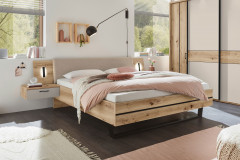 Genomi von SchlafKONTOR - Schwebe-/ Drehtürenschrank Eiche - kaschmir