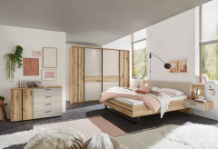 Genomi von SchlafKONTOR - Schwebe-/ Drehtürenschrank Eiche - kaschmir