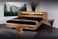 Aria-Dream von Sprenger Möbel - Bettanlage Sumpfeiche geölt inklusive Beleuchtung