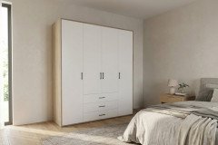 Achat Komfort von Priess - 3-teiliges Schlafzimmerset weiß/ Artisan-Eiche