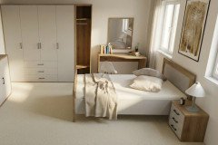 Achat Komfort von Priess - 3-teiliges Schlafzimmerset weiß/ Artisan-Eiche