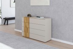 Kona-F von Rauch Black - Schlafzimmer champagner - Asteiche massiv