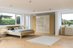 Kona-F von Rauch Black - Schlafzimmer champagner - Asteiche massiv