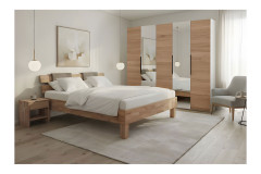 Jasper & Tom von Elfo Möbel - Schlafzimmer kaschmir - Eiche massiv