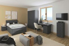 Allrounder von Rauch Blue - Apartmentmöbel grau-metallic - weiß