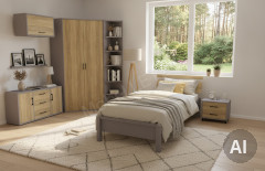 Achat von Priess Möbel - Bett in Wildeiche Nachbildung