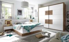 Capri von POL Power - Schwebetürenschrank weiß Wildeiche