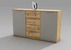 Capri von POL Power - Schwebetürenschrank weiß Wildeiche