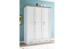 Luca von POL Power - Wandregal Pinie Nachbildung weiß/ trüffel ca. 100 cm breit