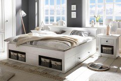 Westerland von Kollektion Letz - Funktionsbett weiß mit Schubladen