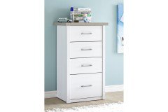 Luca von POL Power - Wandregal Pinie Nachbildung weiß/ trüffel ca. 100 cm breit