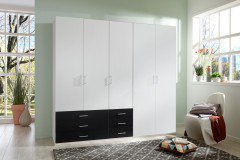 Danzig von Wimex - Kleiderschrank mit 4 Glastüren weiß