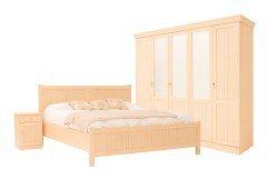 Blanca von Rojas Mobiliario - Kleiderschrank 5-türig Pinie gebeizt