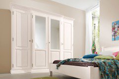 Menorca von Rojas Mobiliario - Holzbett weiß im Landhausstil