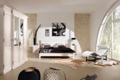 Menorca von Rojas Mobiliario - Holzbett weiß im Landhausstil