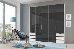 Level 36 C von Wimex - Kleiderschrank mit grauer Glasfront