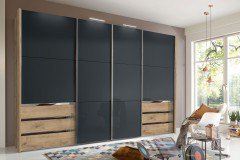 Level 36 C von Wimex - Kleiderschrank mit grauer Glasfront