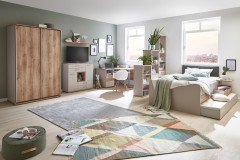 New York von Priess Möbel - Drehtürenschrank mit Schubkästen