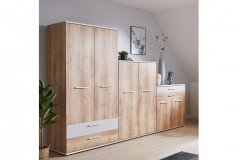 New York von Priess Möbel - Drehtürenschrank mit Schubkästen