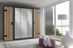 Stockholm von Wimex - 4-teiliges Schlafzimmer Industrial Style