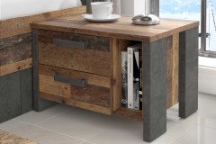 Clif Binou von Forte - Schwebetürenschrank Old Wood Vintage