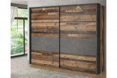 Clif Binou von Forte - Schwebetürenschrank Old Wood Vintage