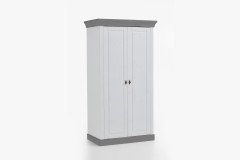 Bergen von Jumek - Kinderkleiderschrank Kiefer weiß-laugenfarbig