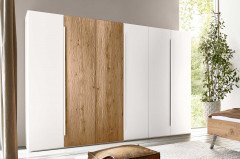 Zano von Thielemeyer - Bettanlage weiß - Balkeneiche silbergrau