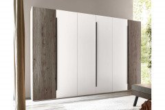 Zano von Thielemeyer - Bettanlage weiß - Balkeneiche silbergrau