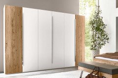 Zano von Thielemeyer - Bettanlage weiß - Balkeneiche silbergrau