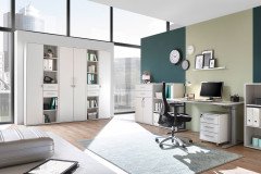 Pronto von BEGA Consult - lichtgraues Standregal mit 3 Fächern