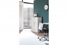 Pronto von BEGA Consult - lichtgraues Standregal mit 3 Fächern