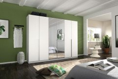 Alabama von Rauch Orange - Schrank weiß - Spiegel