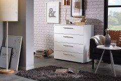 Aldono von Rauch Orange - Nachtschrank weiß