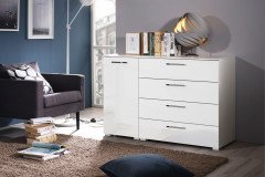 Aldono von Rauch Orange - Nachtschrank weiß