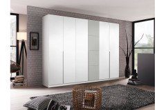 Bellezza von Rauch Orange - Schrank mit Zubehör weiß - grau