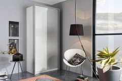 Bellezza von Rauch Orange - Schrank mit Zubehör weiß - grau