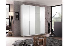 Bellezza von Rauch Orange - Schrank mit Zubehör weiß - grau