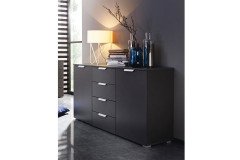 Aditio von Rauch Orange - Nachttisch Hochglanz weiß - Eiche Sonoma