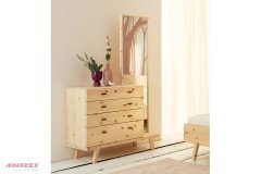 Sol von ANREI - Drehtürenschrank Asteiche gebürstet/ steingrau