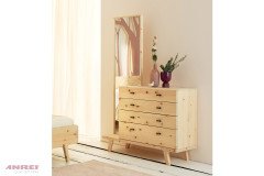 Sol von ANREI - Drehtürenschrank Asteiche gebürstet/ steingrau