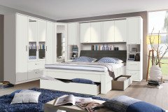 Lindau von Rauch Orange - Überbau-Schlafzimmer weiß