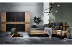 Steel von Thielemeyer - Schlafraum-Einrichtung 4-teilig Wildeiche