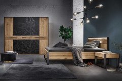 Steel von Thielemeyer - Schlafraum-Einrichtung 4-teilig Wildeiche